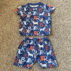 Gymboree baby boy toddler boy blue dog pajamas size 18-24 months
